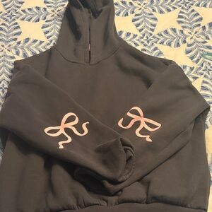 Edikted grey bow hoodie